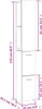 vidaXL Badschrank Betongrau 25x26,5x170 cm Holzwerkstoff Produktbild-Vorschau 7