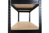 Kovový regál P9040, 180x90x40, nosnost 875 kg, černý Náhled obrázku produktu 5