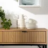 Konsole 2 Schubladen Front Effekt Holz mit Rillen - L100 x Produktbild-Vorschau 4