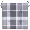 vidaXL Gartenstuhl-Kissen 2 Stk. Grau Karomuster 40x40x4 cm Produktbild-Vorschau 4