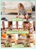Collage of images showing a child playing with toys, children at a party, and a baby crawling, with text overlays highlighting camera features. Produktbild-Vorschau