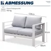 MEXO Loungesofa Gartenmöbel Set 2-Sitzer Gartensofa aus Produktbild-Vorschau 2