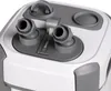 Close-up view of the top of an aquarium filter, showing the inlet and outlet connectors and a flow control lever. Podgląd zdjęcia produktu