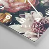 Wanduhr - Quadrat - Glasuhr - Blumen Pfingstrose Holzig - Produktbild-Vorschau 5