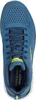 A top-down view of a blue sneaker. Voir les images du produit