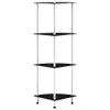 vidaXL Regal mit 4 Ablagen Schwarz 30x30x100 cm Hartglas -  Produktbild-Vorschau 2
