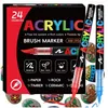 Acrylmarker-Set mit 24 Pinselfarben zum Selbermalen Produktbild-Vorschau 4