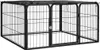 Ohrádka pro psy 4 panely černá 100x50 cm práškovaná ocel Náhled obrázku produktu 1