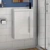 Waschbecken mit Unterschrank hochglanz Weiß 45cm Waschtisch Produktbild-Vorschau 1