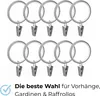 100 Stück Metall Gardinenringe mit Clips Farbe Satin für 25 Produktbild-Vorschau 6