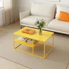 Stolik kawowy 'Solund' stalowy 90 x 60 x 45 cm żółty Podgląd zdjęcia produktu 4
