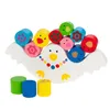 Montessori-Farben Familie Holz Balancieren Huhn Handspiel Produktbild-Vorschau 3
