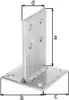 Alberts T-drager voor palen, geschikt om vast te schroeven, Productafbeelding-voorbeeld 14