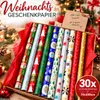 30 Rollen Geschenkpapier Weihnachten Verpackung Produktbild-Vorschau 1
