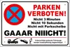 Parkverbotsschild lustig PS01 300x200mm (1 Stück) inkl. Produktbild-Vorschau 1