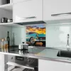 Küchenrückwand Spritzschutz Glas mit Motiv Retro Oldtimer Produktbild-Vorschau 2