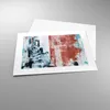 Poster - Poster ohne Rahmen - Abstraktion Marine Rot - Produktbild-Vorschau 3