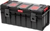A black tool box with red compartments and clear lids, shown from a slightly elevated front-left angle on a white background. Náhled obrázku produktu