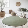 Tapis rond en jute vert 120cm Mrcarpet Voir les images du produit 1