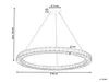 BELIANI LED Hängelampe Silber Kristallglas und Metall ø 60 Produktbild-Vorschau 3