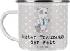 Mr. & Mrs. Panda Emaille Tasse Panda Bester Trauzeuge der Produktbild-Vorschau 1