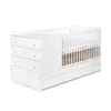 Łóżeczko dziecięce KOMPAKT 3W1 120x80 białe z komodą Podgląd zdjęcia produktu 1