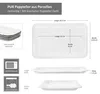 6x Čisté papírové talíře z porcelánu 19,5x12,8cm bílé Náhled obrázku produktu 5