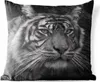 MuchoWow® Outdoor Kissen - Tiger - Wild - Schwarz - Weiß - Produktbild-Vorschau 1