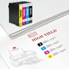 Printer ink cartridges and a schematic of a printer are shown on a white background with marketing text. Produktbild-Vorschau