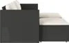 vidaXL 5tlg. Garten-Sofagarnitur mit Kissen Schwarz Poly Produktbild-Vorschau 6