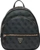 A studio shot of a grey Guess backpack with a repeating logo pattern. Produktbild-Vorschau