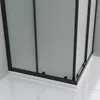 Close-up of the bottom corner of a shower cabin. Produktbild-Vorschau
