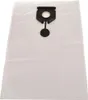 A white vacuum cleaner dust bag with a black plastic connector. Podgląd zdjęcia produktu