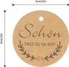 100 Stück Geschenkanhänger SCHÖN DASS DU DA BIST Anhänger - Produktbild-Vorschau 2