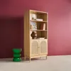 sweeek - Regal Bücherregal Holzdekor und Rattan-Geflecht 4 Produktbild-Vorschau 3