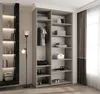 Kleiderschrank mit Regalböden 130/50 LORENA 4 - weiß/gold Produktbild-Vorschau 5