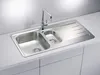VBChome Einbauspüle mit Hahnloch 980 x 500 mm Edelstahl Produktbild-Vorschau 1