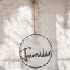 UNUS Deko Schriftzug aus Metall Familie zum Aufhängen 25cm Produktbild-Vorschau 2