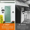 A split image showing the correct and incorrect placement of a solar wall lantern. Produktbild-Vorschau
