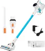 A cordless vacuum cleaner and its accessories are displayed against a white background. Produktbild-Vorschau