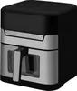 A studio shot of a black and silver air fryer. Anteprima dell’immagine prodotto