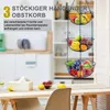 3-stöckiger hängender Obstkorb mit Haken – Abnehmbares Produktbild-Vorschau 3
