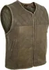 Herren Leder Kutte Lederweste Hunter Weste Custom Biker Produktbild-Vorschau 1