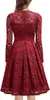 Damen Vintage Spitzenkleid mit Langen Ärmeln und Produktbild-Vorschau 2