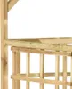 Pergola per 3 cestini portarifiuti in legno di pino Anteprima dell’immagine prodotto 6