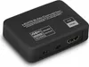 A black HDMI converter device shown from a diagonal angle. Voir les images du produit