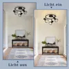 ZMH Spot de plafond noir à 3 flammes, E14, orientable à Voir les images du produit 9