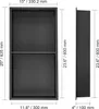 Diagram showing the dimensions of a recessed shower niche. Podgląd zdjęcia produktu