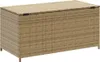A beige poly rattan garden storage chest. Náhled obrázku produktu