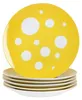 zestaw 6 żółtych talerzyków do ciasta Pula porcelana 6 osób Podgląd zdjęcia produktu 1